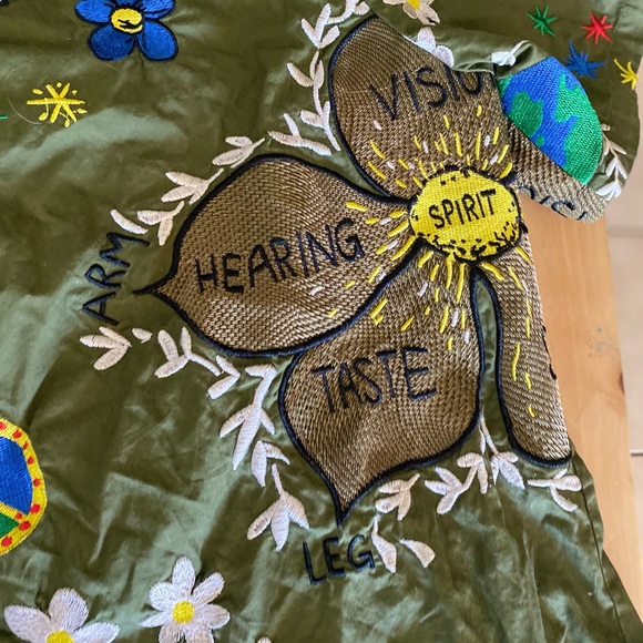 Adidas X Pharrell Williams camp embroidered cotton button up shirt - Picture 8 of 16